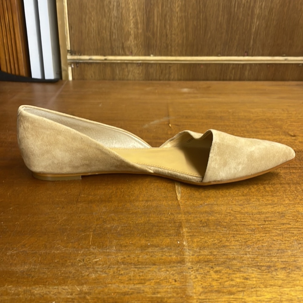 JCrew Factory Womens Zoe suede d'Orsay flats Item F5310 Used - Picture 4 of 8